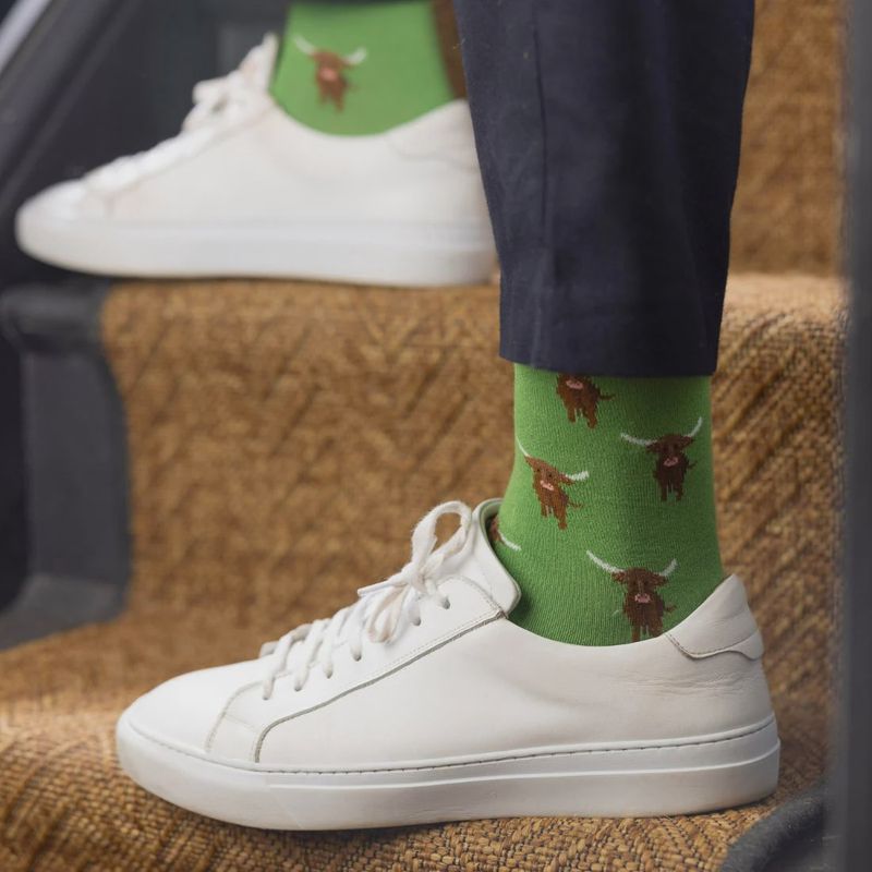SWOLE PANDA SP468 HIGHLAND COW SOCKS