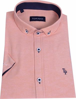 TOM PENN S/S SHIRT OXFORD PEACH TP828