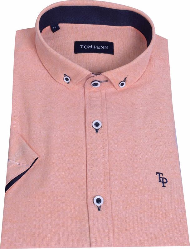 TOM PENN S/S SHIRT OXFORD PEACH TP828