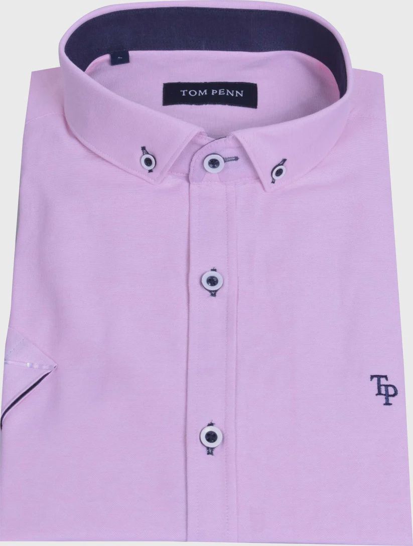 TOM PENN S/S SHIRT OXFORD PINK TP828
