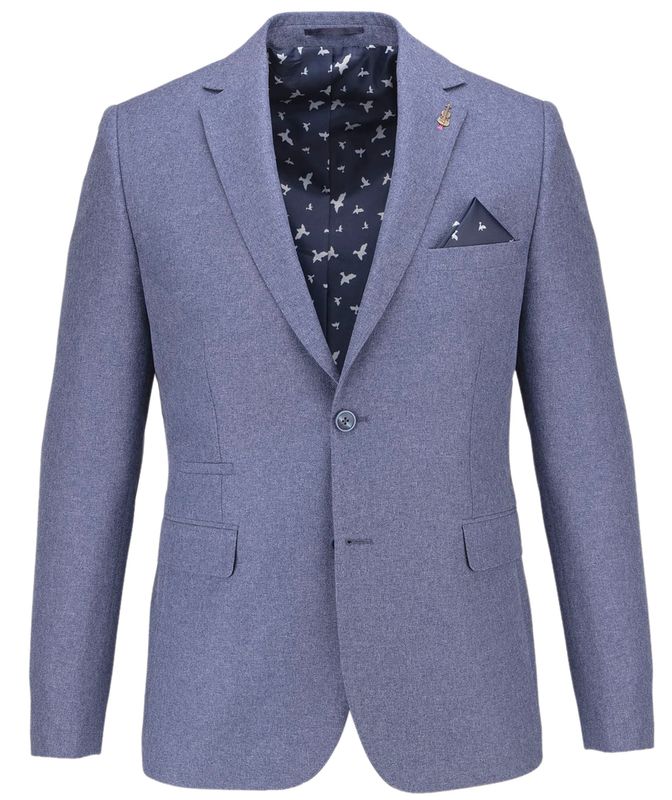 FRATELLI UNITI 1077 MARL BLUE 2PC SUIT