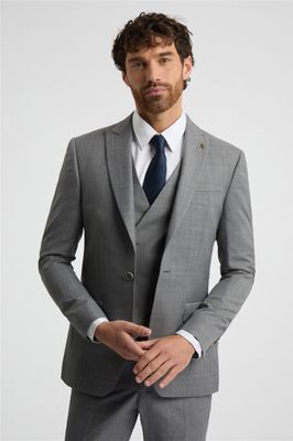 TB352/250 TED BAKER INDUS GREY SOFT CHECK 3PC SUIT
