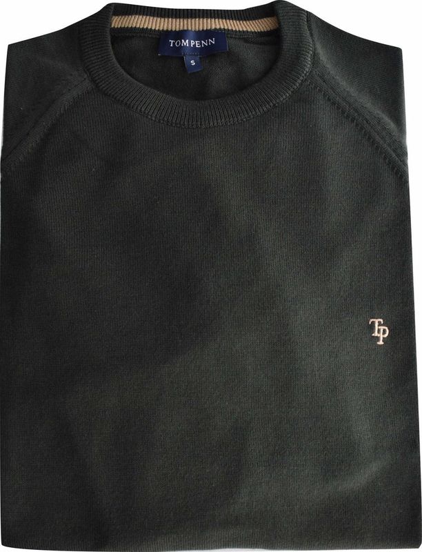 TOM PENN CREW NECK KNITWEAR DKHAKI TP069K