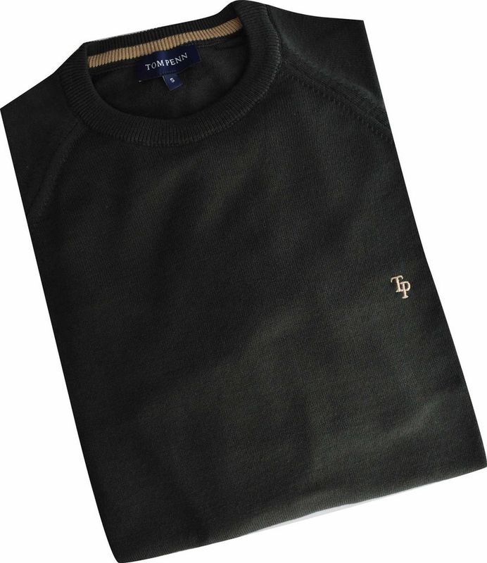 TOM PENN CREW NECK KNITWEAR DKHAKI TP069K
