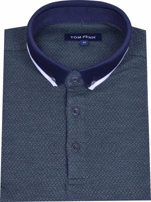 TOM PENN KNITTED POLO GREEN TPP967