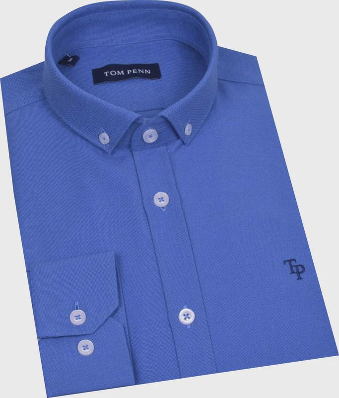 TOM PENN L/S SHIRT COBALT TP330