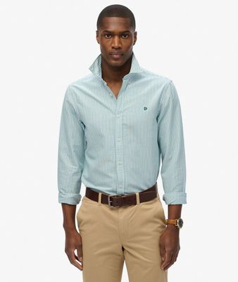 SUPERDRY CLASSIC OXFORD LS SHIRT PEPPERMINT CHALK STRIPE M4011037A