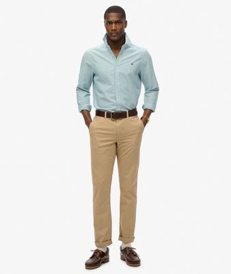 SUPERDRY CLASSIC OXFORD LS SHIRT PEPPERMINT CHALK STRIPE M4011037A