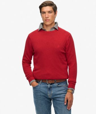 SUPERDRY ESSENTIALS COTTON JUMPER CRIMSON RED MARL M6110691A