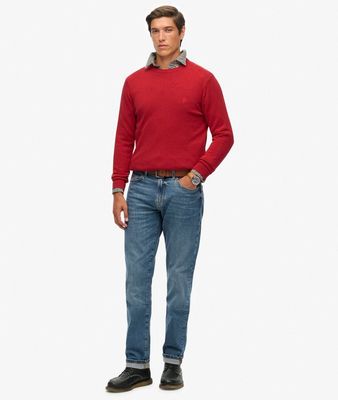 SUPERDRY ESSENTIALS COTTON JUMPER CRIMSON RED MARL M6110691A