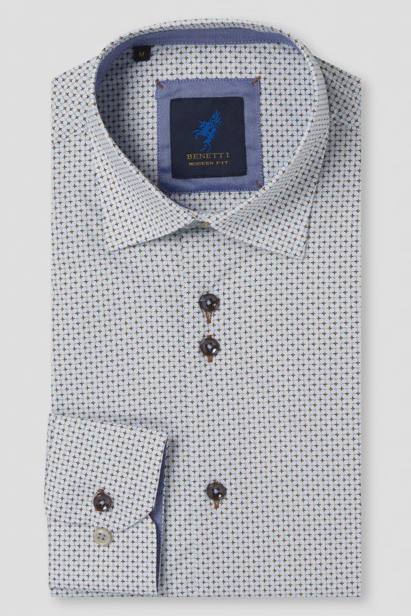 KEVIN CASUAL SHIRT COFFEE M/F