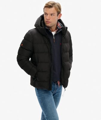 SUPERDRY HOODED SPORTS PUFFER JACKET BLACK/BLACK M5011905A