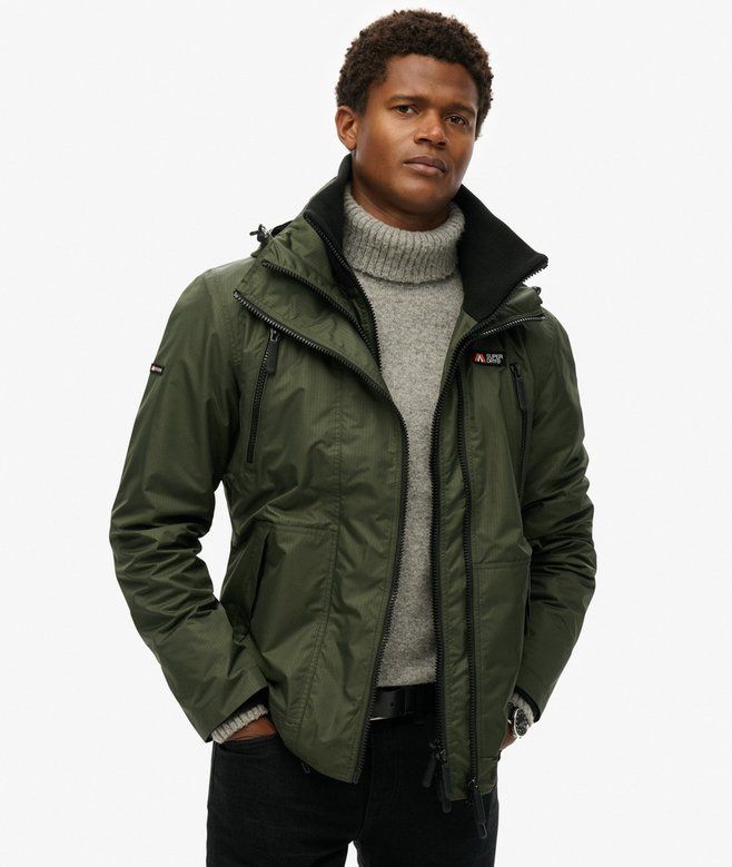 SUPERDRY HOODED MTN WINDBREAKER JACKET SURPLUS GOODS OLIVE GREEN M5012100A