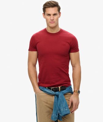 SUPERDRY ESSENTIAL LOGO EMB TEE LEAGUE RED M1011245B