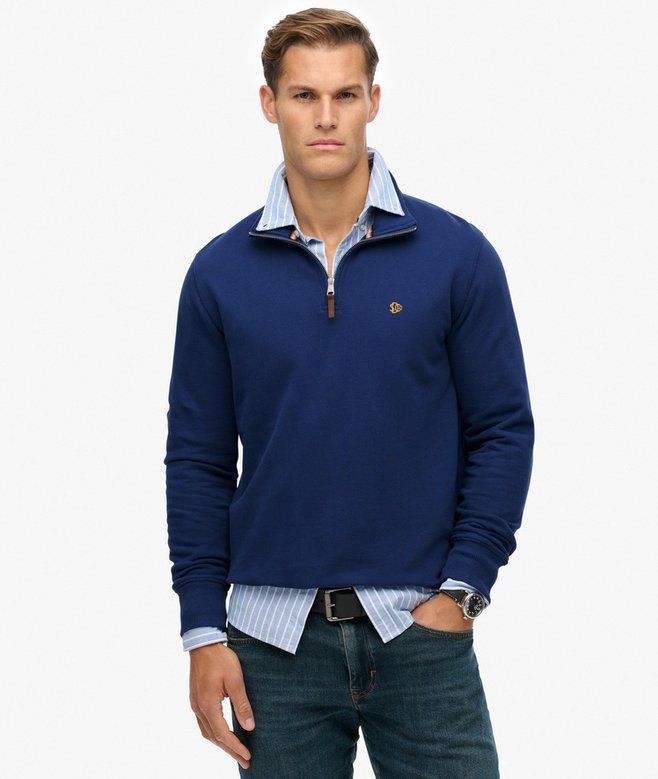 SUPERDRY PREPPY SD CO HALF ZIP SUPERMARINE NAVY M2014381A