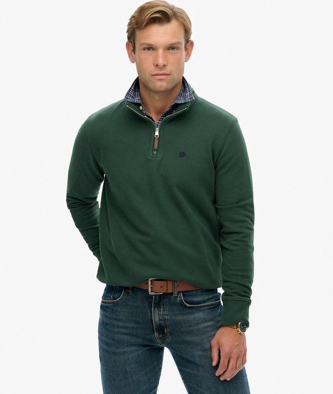 SUPERDRY PREPPY SD CO HALF ZIP ENAMEL GREEN M2014381A