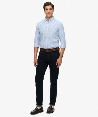 SUPERDRY CLASSIC OXFORD LS SHIRT BROKER BLUE STRIPE M4011037A