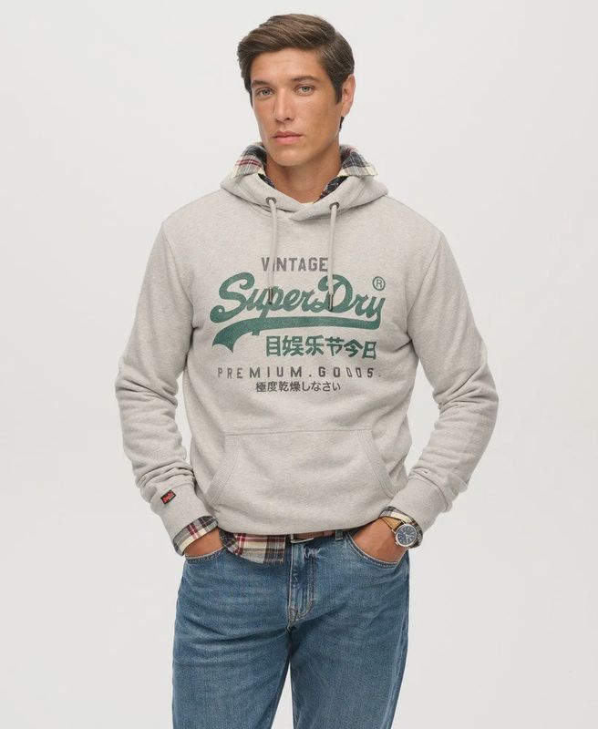 SUPERDRY VL DUO CLASSIC HOOD ICE GREY MARL M2014380A