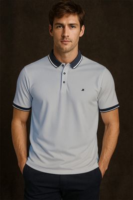 ML213115 MARIX 50/50 COTTON ACRYLIC POLO SKY MARL