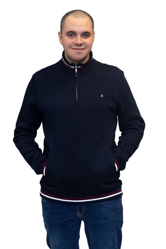 ML301582 TOPRAK 1/4 ZIP FLEECE NAVY