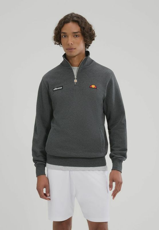 ELLESSE PELEGRINI 1/4 ZIP CHARCOAL MARL  SHB14638