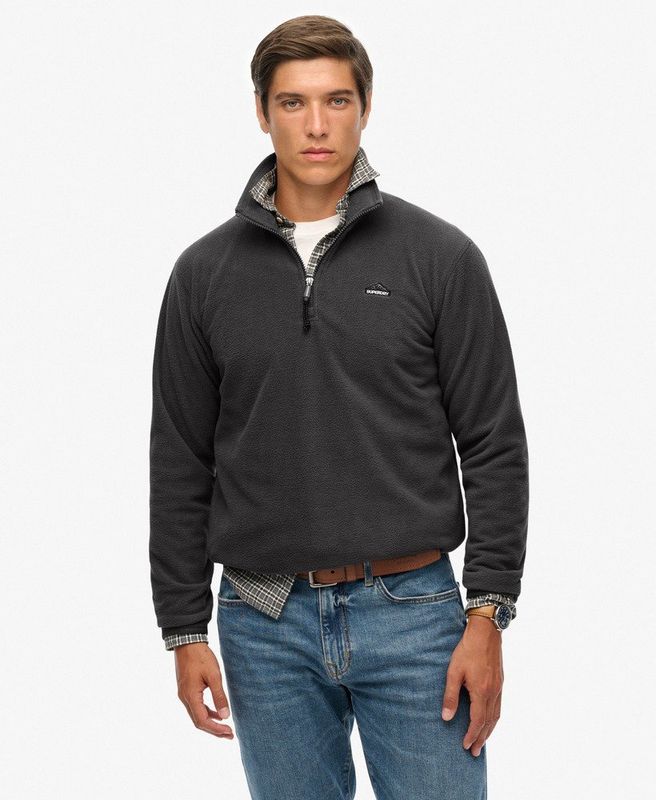 SUPERDRY POLAR FLEECE HALF ZIP CHARCOAL M2014194A