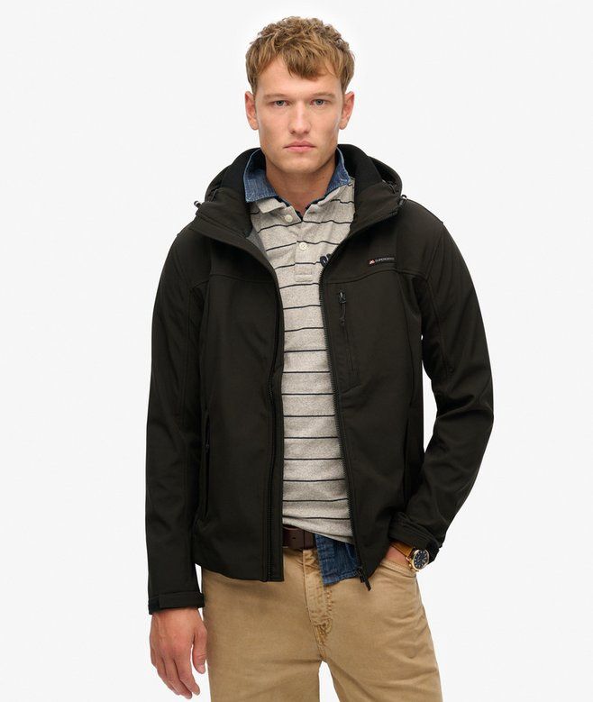 SUPERDRY HOODED SOFTSHELL TREKKER JKT BLACK M5012103A