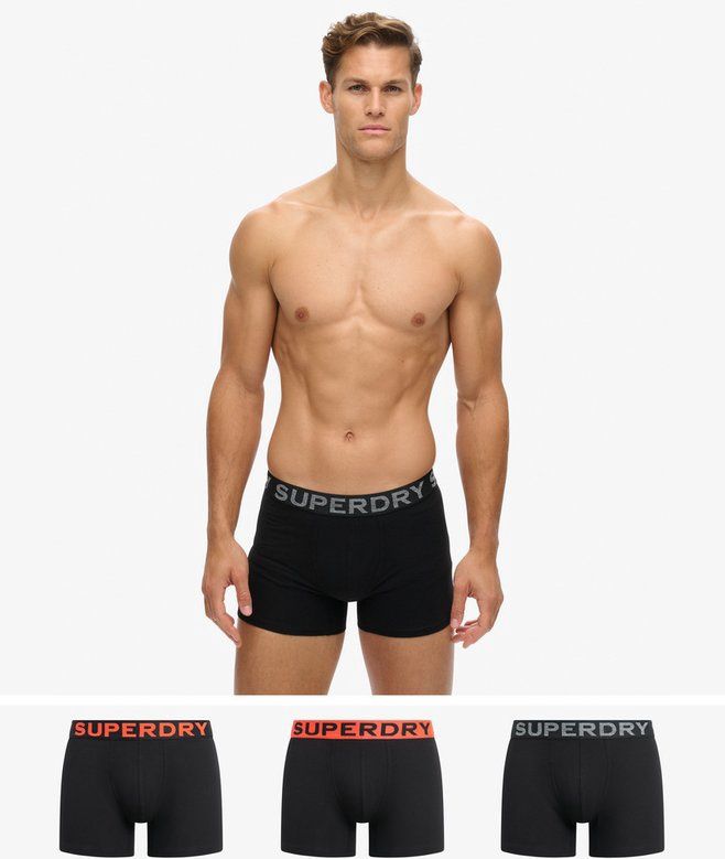SUPERDRY BOXER TRIPLE PACK BLACK/ORANGE M3110452C