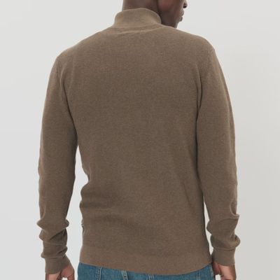 30207192 MALAGOON Z 1/4 ZIP 1908081 MOREL MELANGE