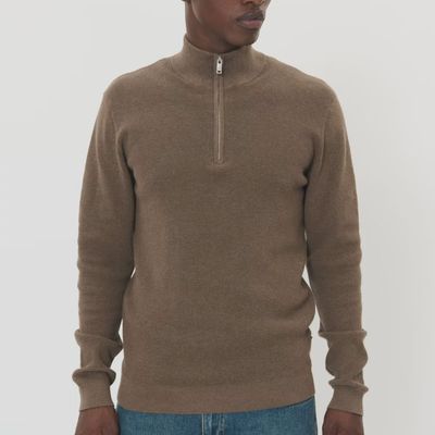 30207192 MALAGOON Z 1/4 ZIP 1908081 MOREL MELANGE