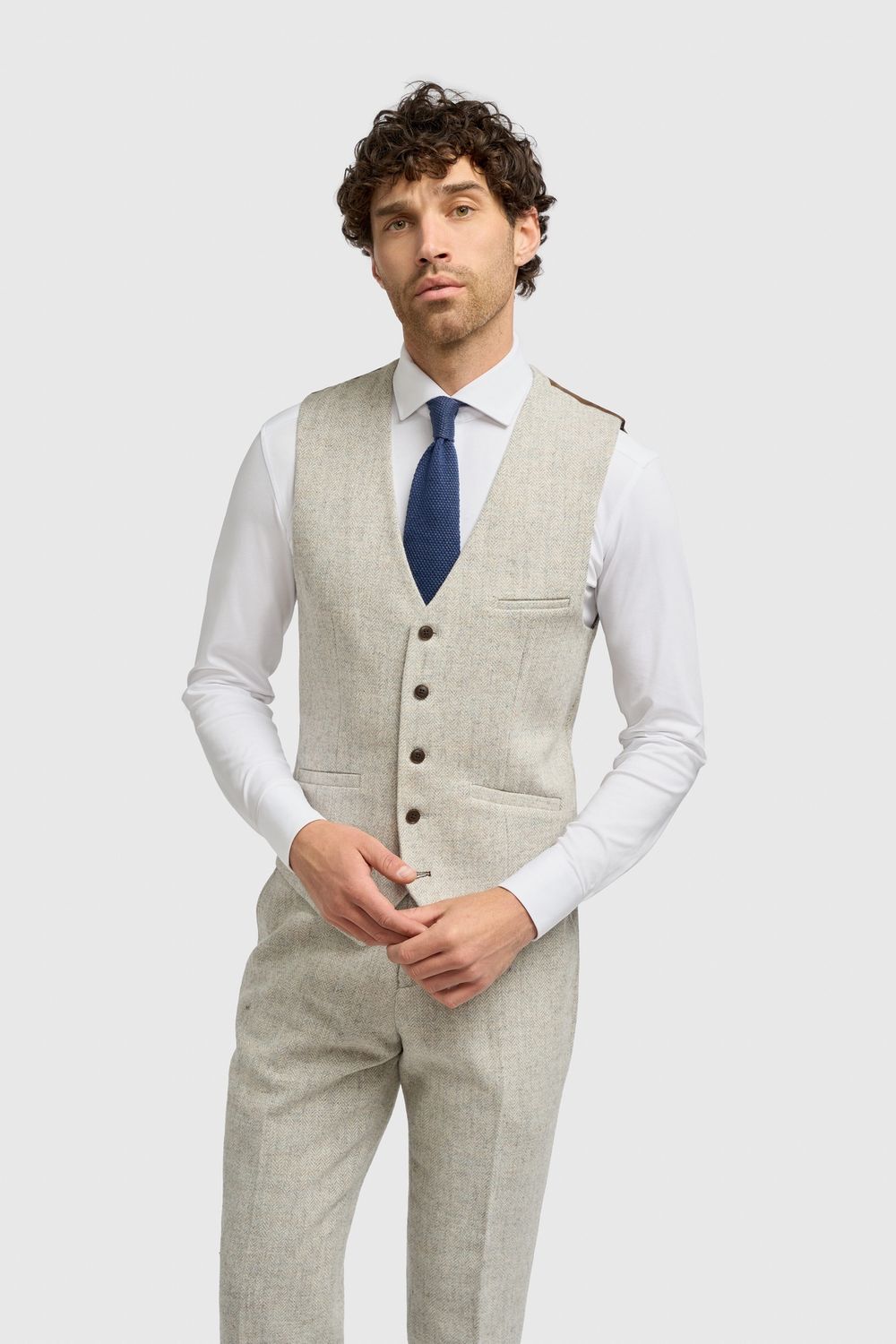 CAVANI THOMAS PEARL GREY WAISTCOAT