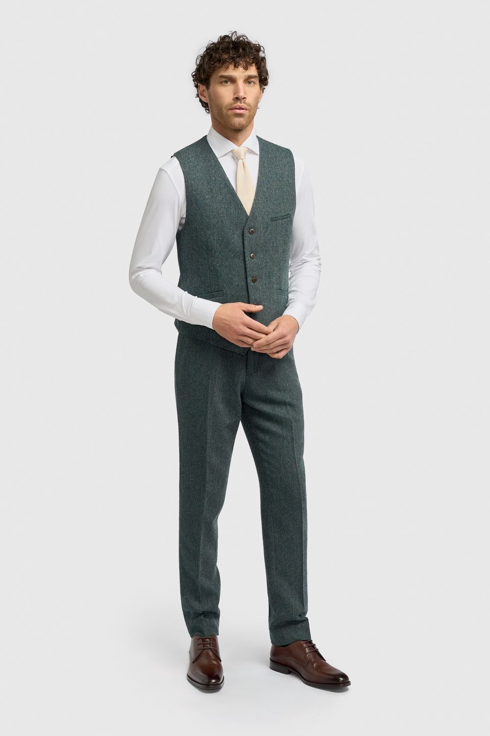 CAVANI THOMAS LUSH OLIVE WAISTCOAT