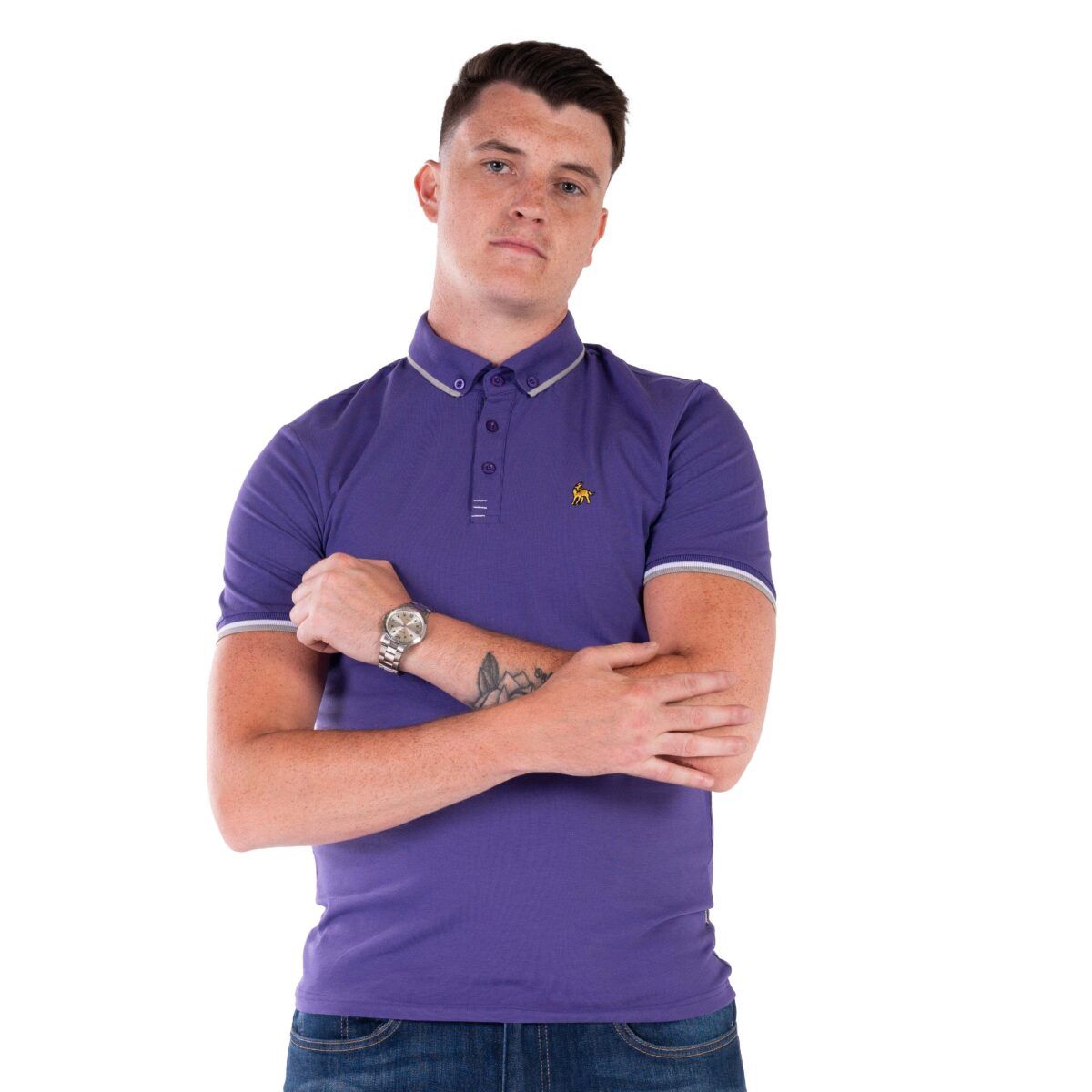 MARACA STRETCH SS POLO DEEP PURPLE