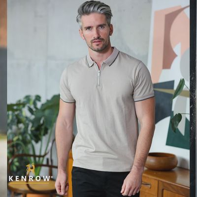 KR7 01 LUCA ZIP POLO PUTTY