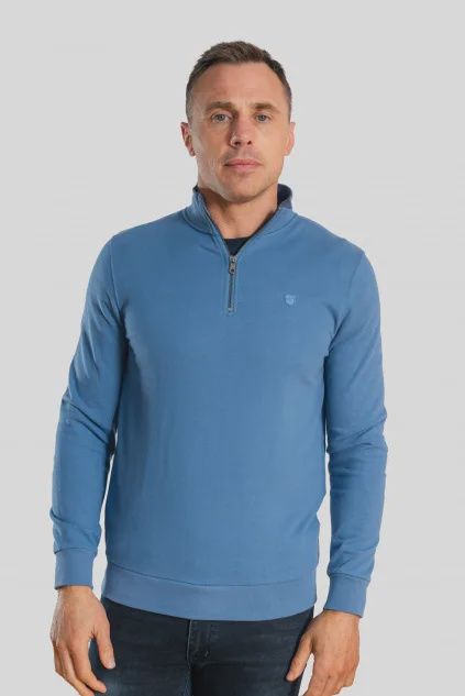 EASTERN 1/4 ZIP STRAIGHT BLUE