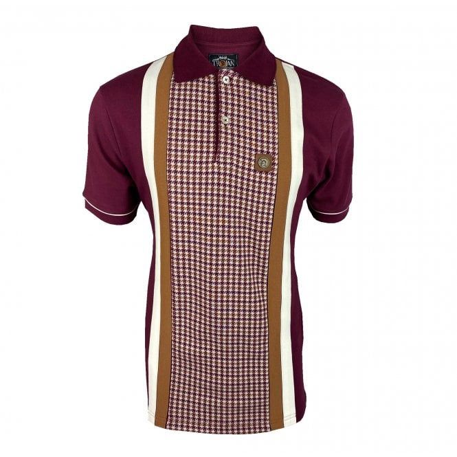 TR8667 TROJAN HOUNDSTOOTH PANEL POLO PORT