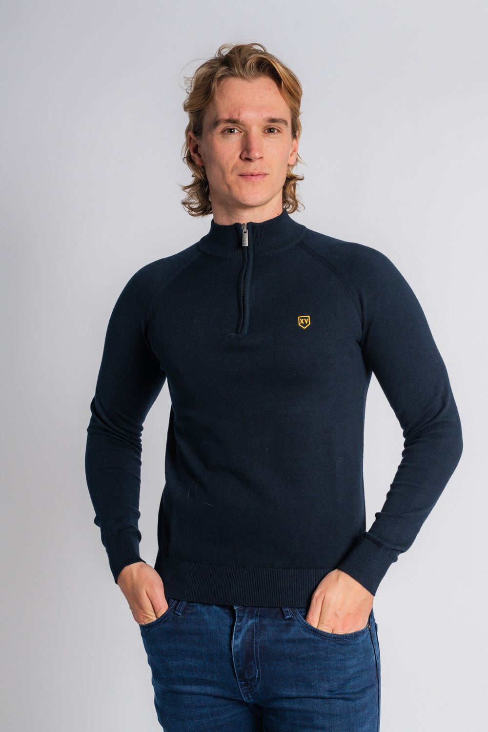 UNIONE 1/4 ZIP CLASSIC NAVY