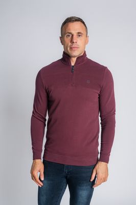 NARBONNE 1/4 ZIP PLUMMED