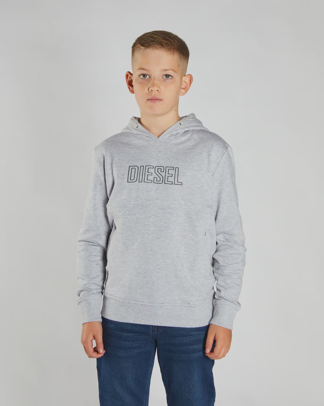 OTIS HOODIE KIDS GREY MELANGE DKB1083632