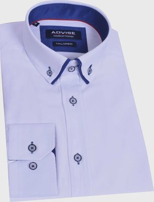 ADVISE TAILORED DOUBLE COLLAR WHITE AD808