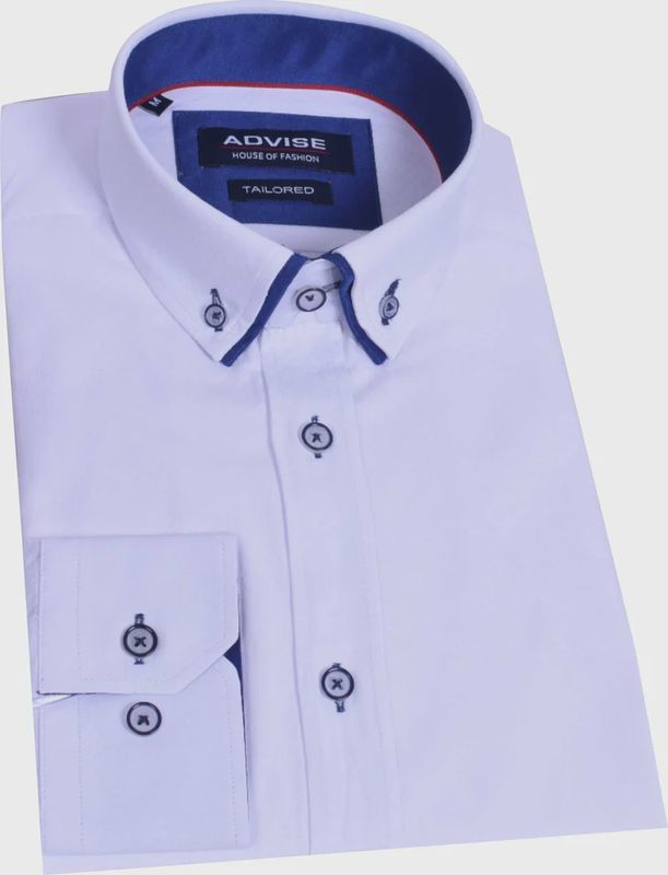 ADVISE TAILORED DOUBLE COLLAR WHITE AD808