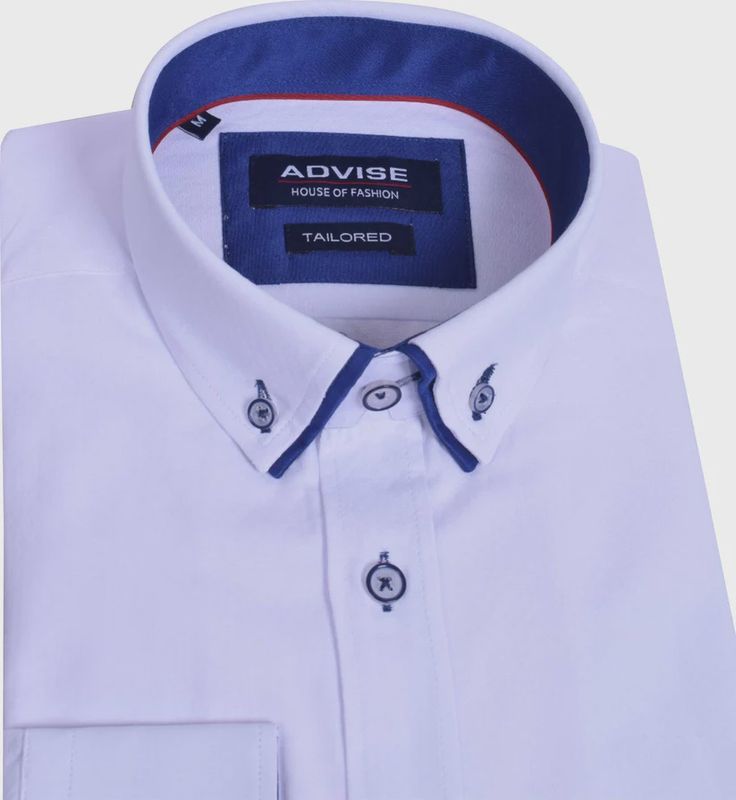 ADVISE TAILORED DOUBLE COLLAR WHITE AD808