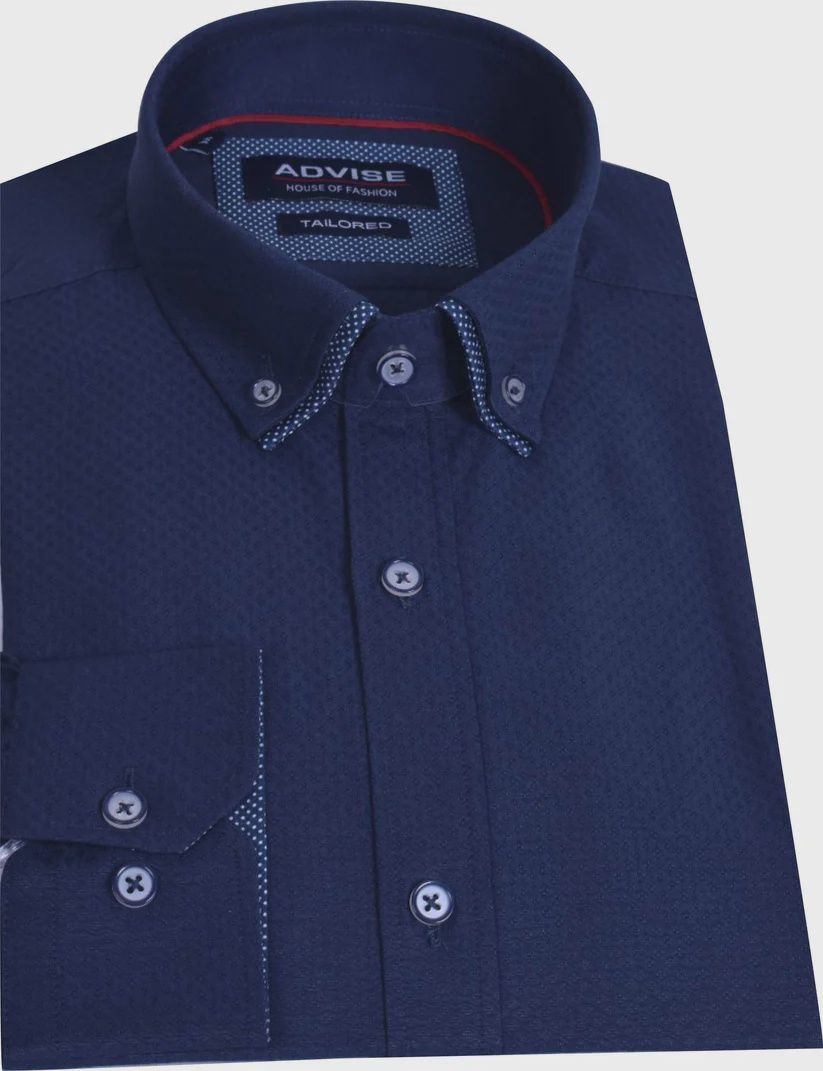 ADVISE TAILORED DOUBLE COLLAR NAVY AD823