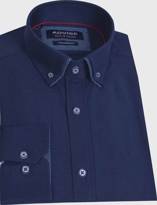 ADVISE TAILORED DOUBLE COLLAR NAVY AD823