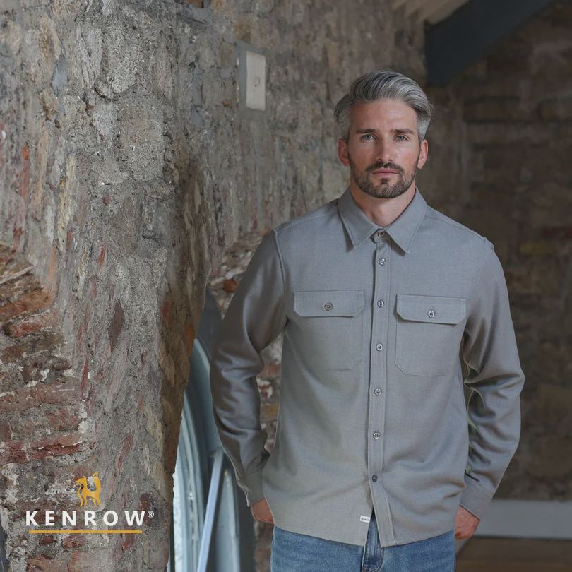 KR9 04632 DUNCAN OVERSHIRT GREY MELANGE