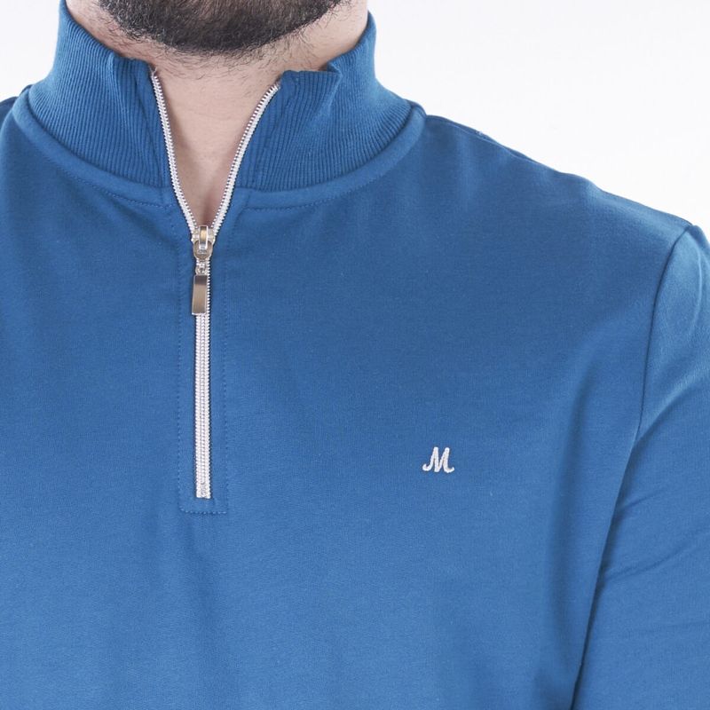 ML301576 RAGE 1/4 ZIP TRACK TOP TEAL
