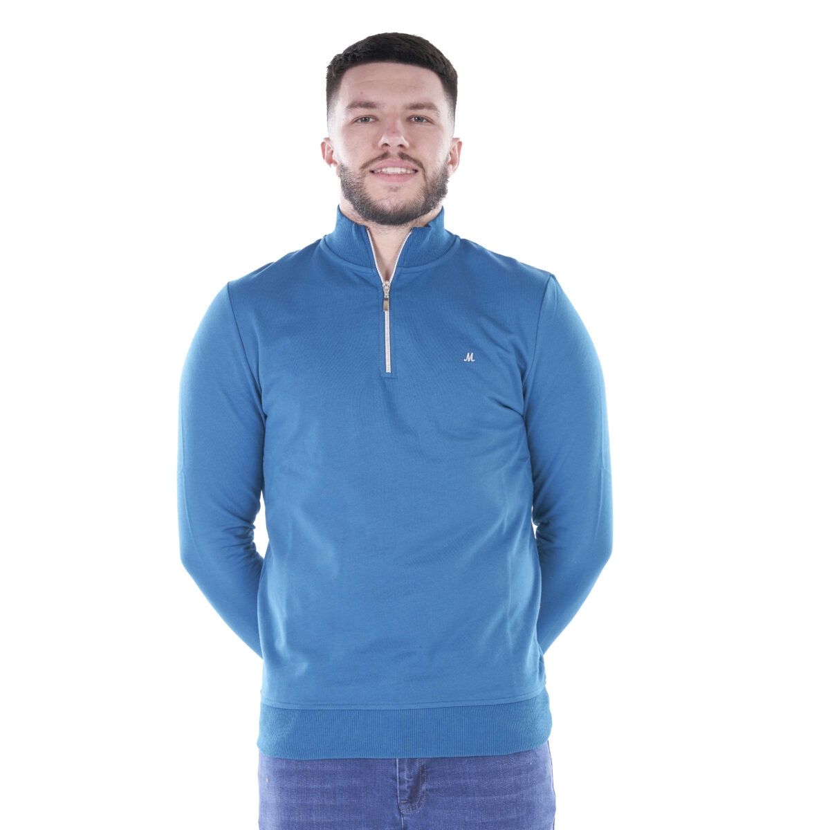 ML301576 RAGE 1/4 ZIP TRACK TOP TEAL