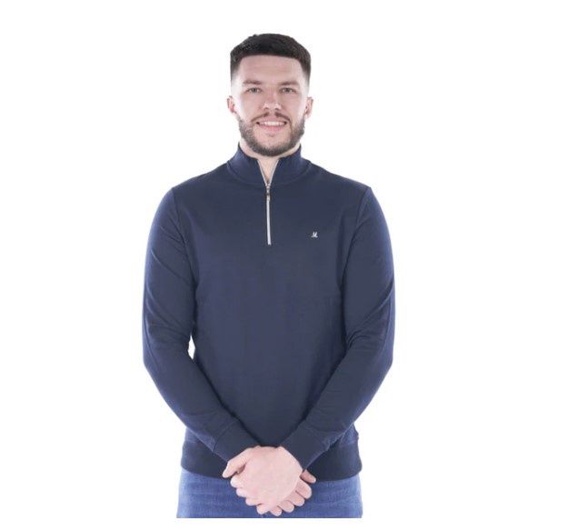 ML301576 RAGE 1/4 ZIP TRACK TOP NAVY