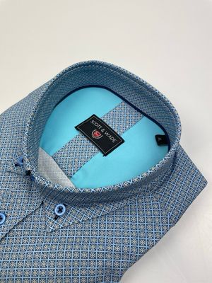 SWLS5363 BEDFORD LS SHIRT NAVY