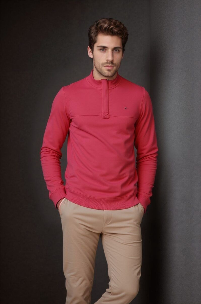 ML301581 RIDLEY 1/4 ZIPFUNNEL NECK  SALSA